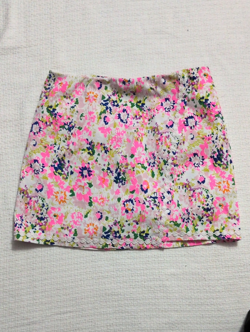 crown & ivy Pink Floral Print Mini Skirt